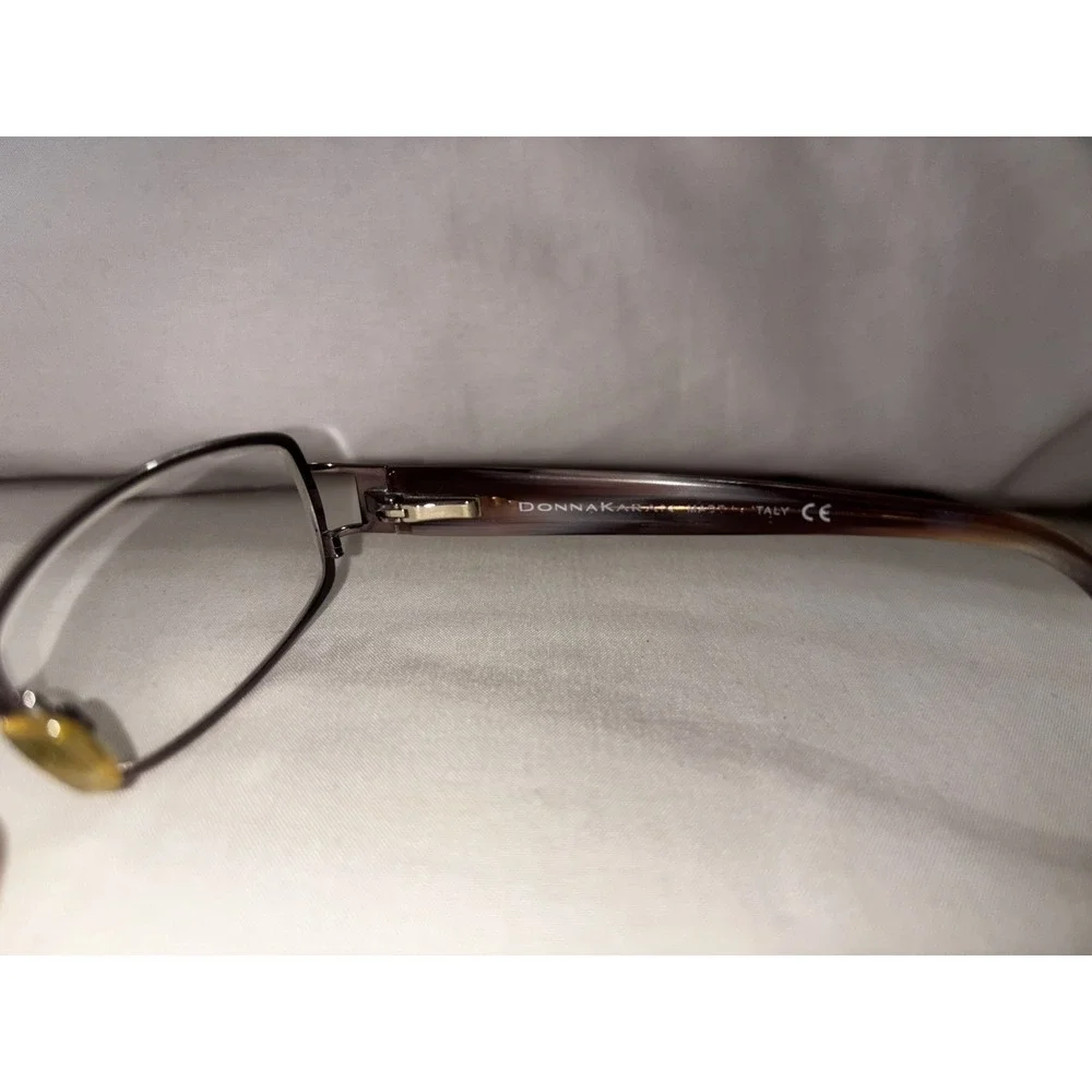 Donna Karen Silver Metal Rectangular Glasses Italy DK 3529 1035 51 16 130 Purple